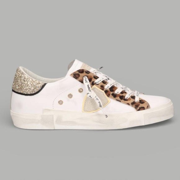 Philippe Model Shoes - Philippe Model Paris PRSX Low Sneakers W Leopard/Gold Size 38 (7.5 US)